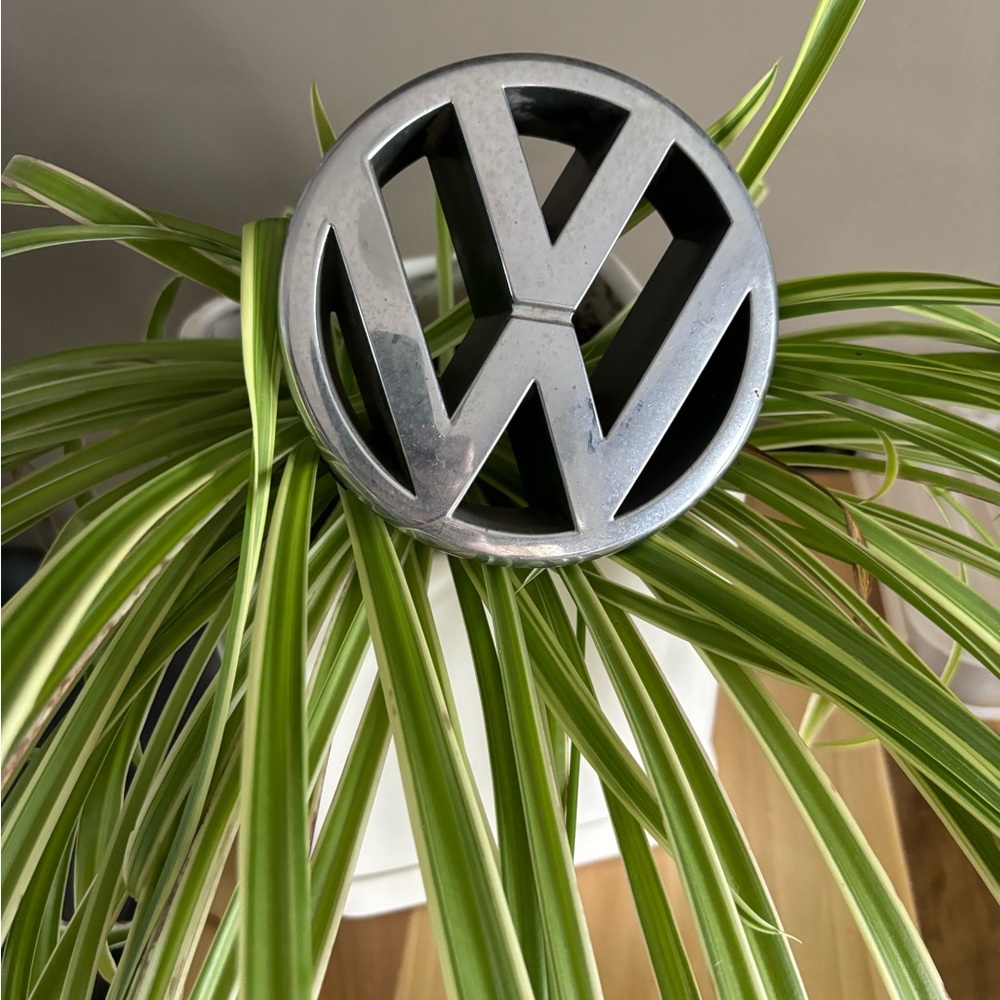 VW car emblem. Hood ornament.